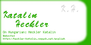 katalin heckler business card